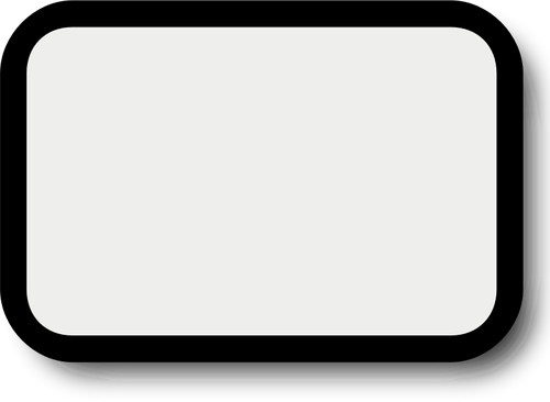 Прямоугольная Белая кнопка с густой черной рамке векторная графика
