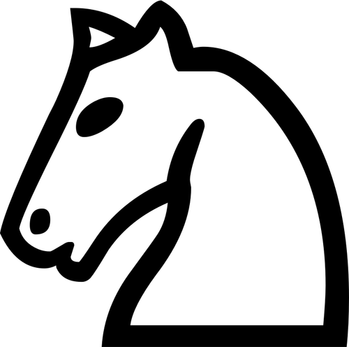 Векторное изображение коня шахматы