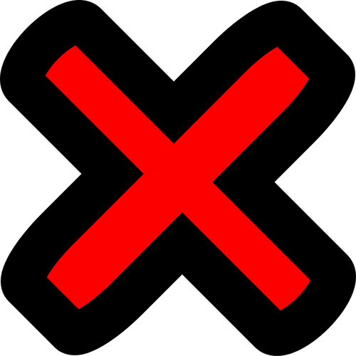 Röda korset ingen vektor-ikon