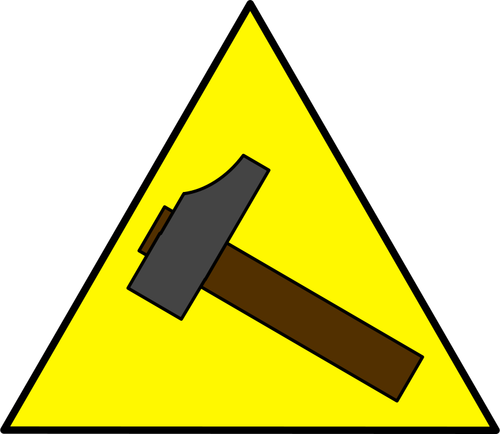Hammer tegn vektor image
