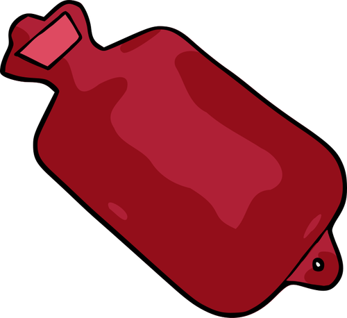 Kırmızı sıcak su şişesi