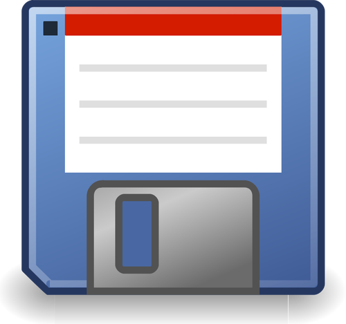 Vector afbeelding van blauwe floppy disk