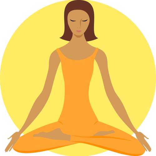 Imágenes Prediseñadas Vector del practicante de yoga