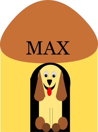 Câine în doghouse vector imagine
