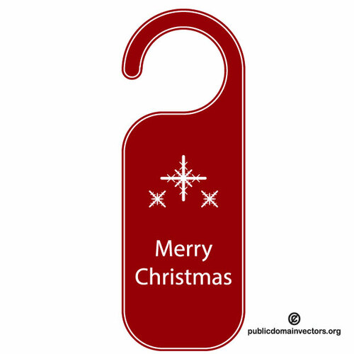 Dörr hängare med julhälsning