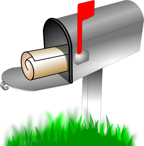 Açık ev posta kutusunun çizim vektör