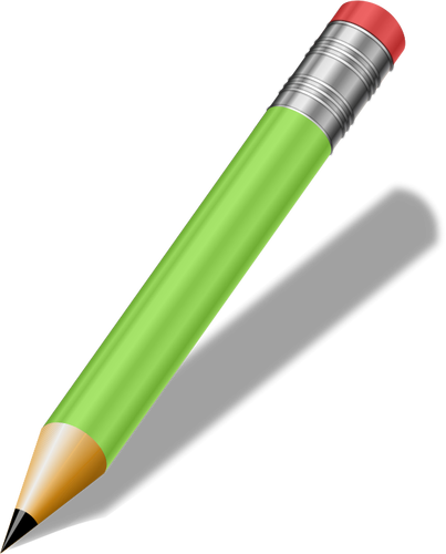 Sharp green pencil vector clip art