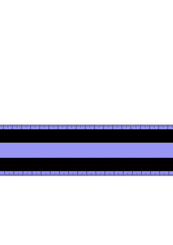 Dibujo vectorial de regla métrica azul