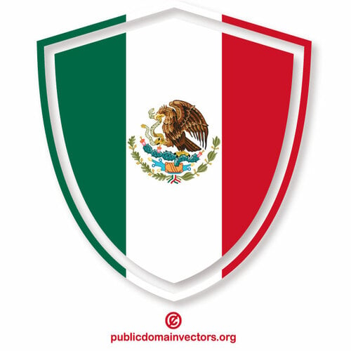 Mexiko flagga heraldiska emblem