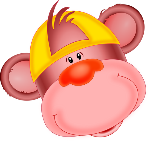 गुलाबी बंदर का सिर