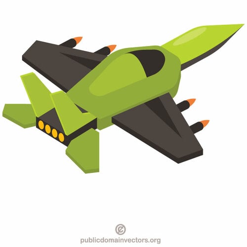 Militärflygplan 3D konst