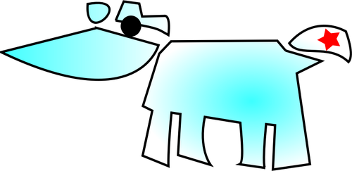 牛の抽象的なベクトル描画
