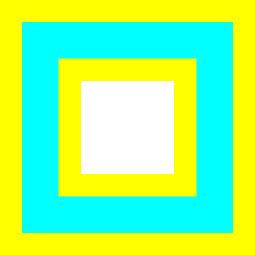 Sininen ja keltainen neliövektorikuva
