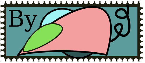 Par image vectorielle de souris timbre-poste