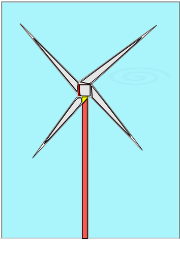 पृष्ठभूमि के साथ windmill