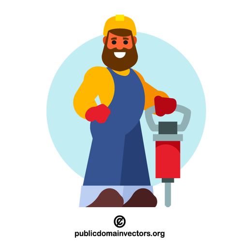 Miner with a jackhammer