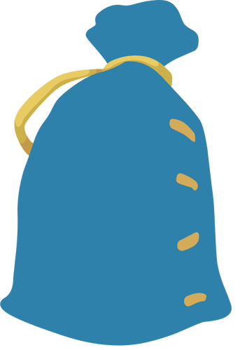 Een blauwe zak