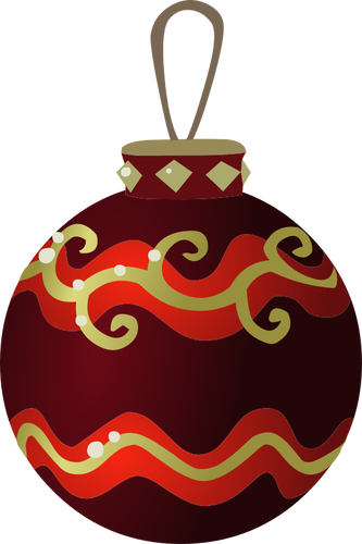 Illustration vectorielle de coloré sapin boule