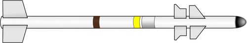 Ilustración vectorial de misiles de aire el aire