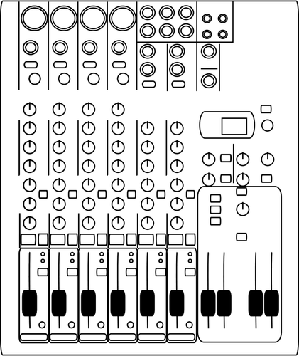 Immagine vettoriale musica mixer console