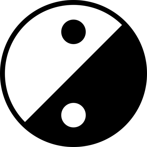Enkel Yin Yang symbolet