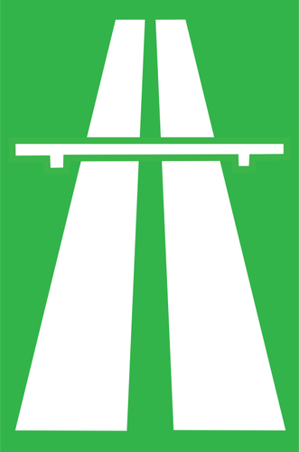 Desenho de entrada para rodovia seção roadsign vetorial