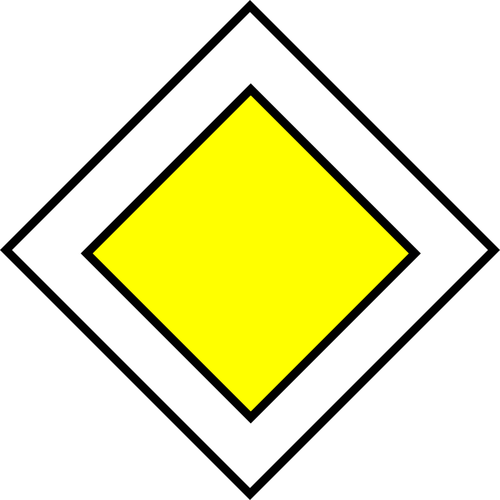 Cesta s prioritou dopravní informace symbol vektorové ilustrace