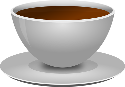 Image vectorielle de photoréaliste de café avec une soucoupe