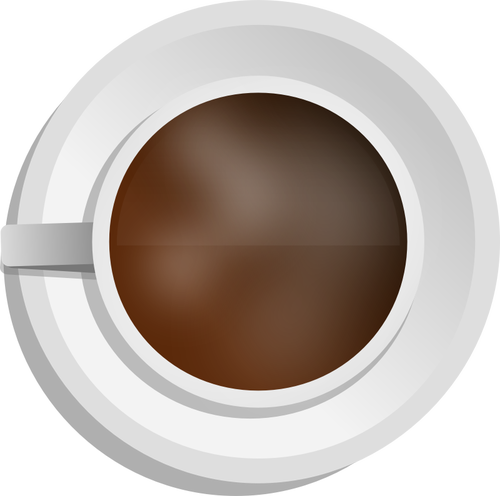 Illustration vectorielle de photoréaliste de café avec vue de dessus