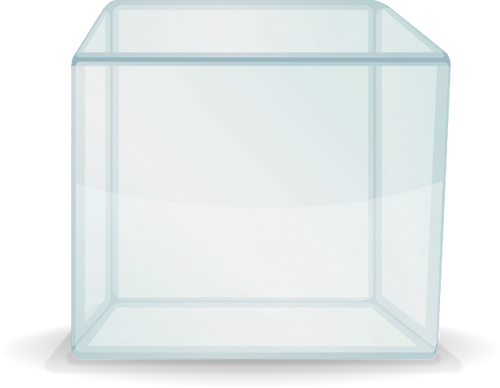 투명 한 큐브 상자의 벡터 이미지
