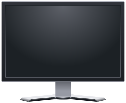 Imagem de vetor de frontview de monitor de tela plana LCD