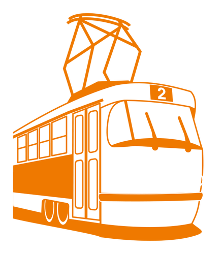 Dessin vectoriel de tramway