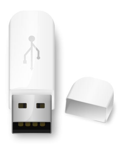 USB-muistitikun kuvakaapele vektorikuva