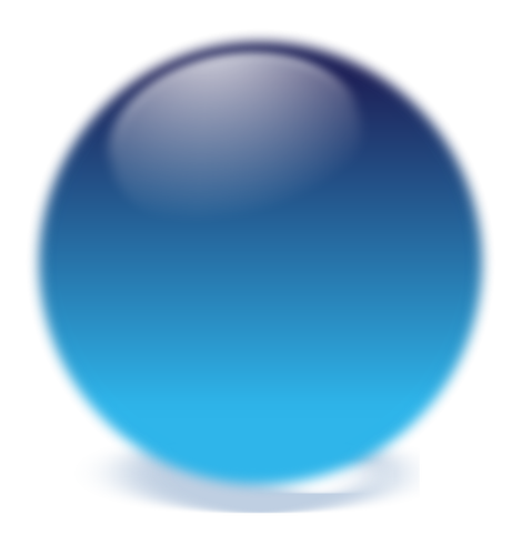 Blauwe bal met het vector afbeelding