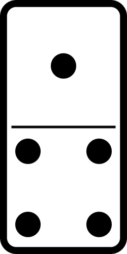 Domino ţiglă ilustrare de vectorul 1-4