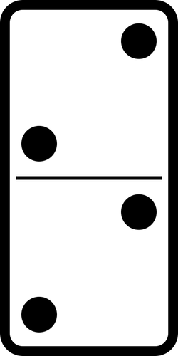 Domino ubin ganda dua vektor gambar