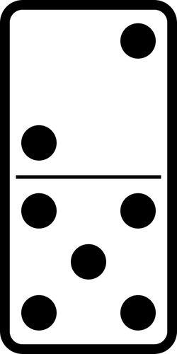 Domino kakel 2-5 vektorbild