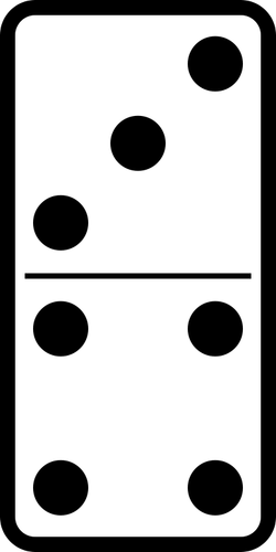 Domino bricka 3-4 vektorbild