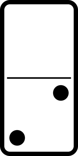 Domino deska s dvěma tečkami