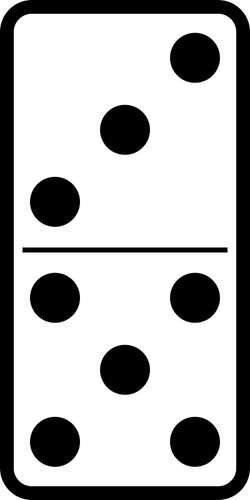 Домино плитки 3-5 векторное изображение