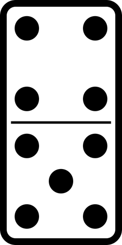 Domino tegel 4-5 vector afbeelding