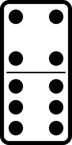 Domino ubin 4-6 vektor gambar