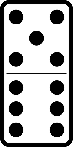 Domino telha de desenho de vetor de 5-6