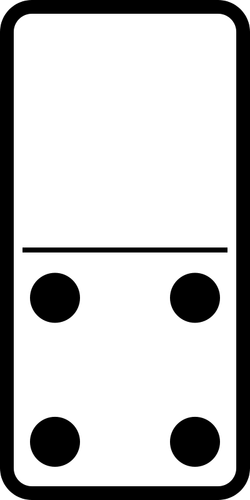 Domino bricka 0-4 vektorbild
