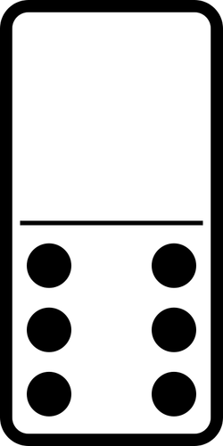 Domino bricka 0-6 vektorbild