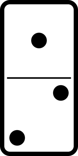 Domino bricka 1-2 vektor ClipArt