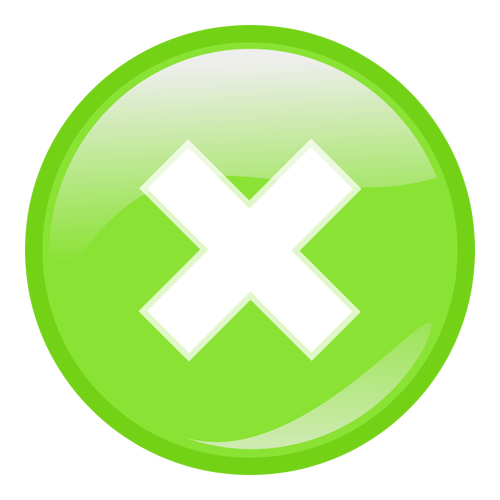 Zelené kolo pokles ikony vektorový obrázek
