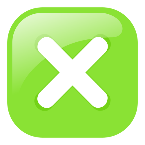 Imagem de vetor de ícone do declínio quadrado verde