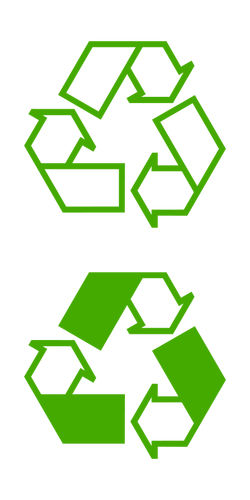 Reciclare icoane vector illustration