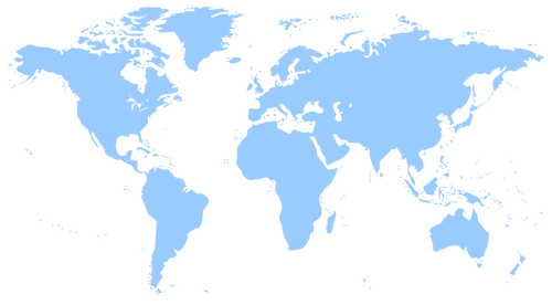 خريطة متجه للعالم